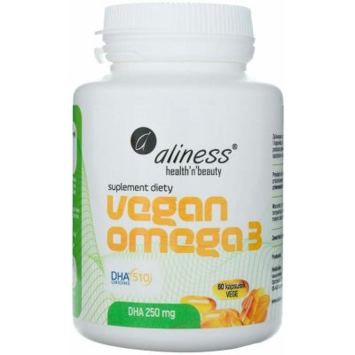 Aliness Vegan Omega 3 DHA 250 mg 60 veg. kapslí – Hledejceny.cz