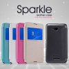 Pouzdro a kryt na mobilní telefon Sony Nillkin Sparkle S-View Sony E2003 Xperia E4g bílé