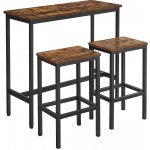 VASAGLE Jídelní set 100x40x90cm/30x40x65cm černá – Zboží Dáma