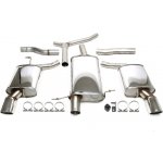 TA Technix sportovní nerezový catback duplex výfuk Audi A5 cabrio včetně Quattro (8F, 2009-2016), 1x 100 mm kulatá rovná nerezová koncovka s pertlem pro obě strany