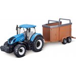 Bburago New Holland T7000 Tractor with HorseTrailer 1:32 – Hledejceny.cz