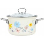 BELIS Smaltovaný hrnec se skleněnou poklicí 24 cm 6.1 l MEADOW 41524-095DCDN5 – Zboží Dáma