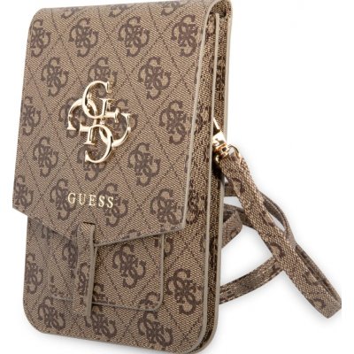 Pouzdro Guess PU 4G Metal Logo Phone Bag hnědé – Sleviste.cz