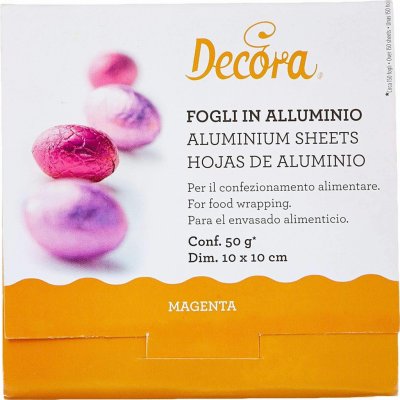 Fólie pro balení čokolád - červená 10x10cm 150ks - Decora – Zboží Dáma