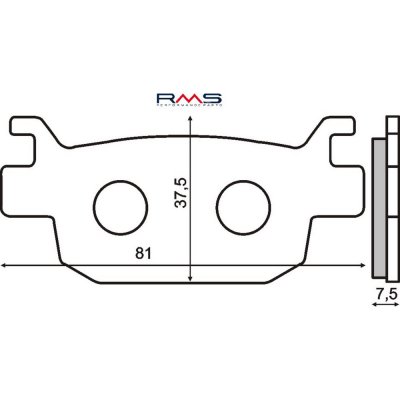 Brzdové destičky RMS 225102560 organické | Zboží Auto