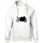 Moto love Oversized mikina dámská Moon kratší + širší Bílá – Zboží Mobilmania