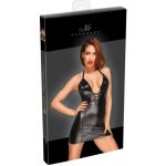 Noir Handmade Elastické minišaty v matně černém vzhledu – Zboží Dáma