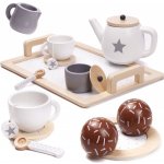 KIK KX6279 Dřevěný čajový servis pro děti 14 dílů – Zboží Mobilmania