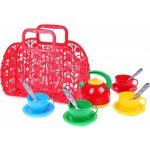 Teddies Sada nádobí plast v plastové tašce/kabelce 25x22x11 cm – Zboží Dáma