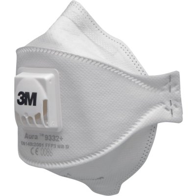 3M respirátor 9332+ Aura BLK, FFP3, skládaný, s ventilkem – Zbozi.Blesk.cz