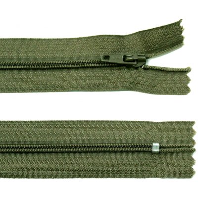 Spirálový zip no.3 nerozepínací 55cm - více barev color: 727 tmavě khaki zelená – Hledejceny.cz