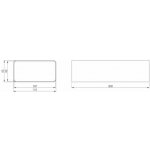 Europlast ventilační kanál 110 x 55 x 500 mm – Hledejceny.cz