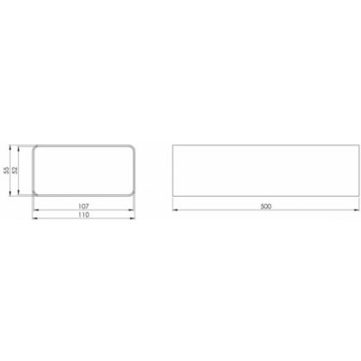 Europlast ventilační kanál 110 x 55 x 500 mm – Hledejceny.cz