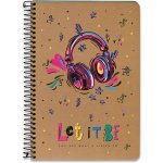 Shkolyaryk Kroužkový blok FOXtrot A5, čtverečkovaný 96 listů – Zbozi.Blesk.cz