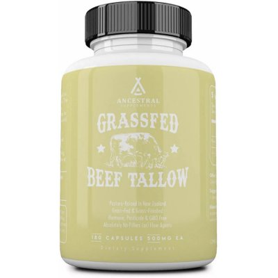 Ancestral Supplements, Grass-fed Beef Tallow, hovězí lůj, 180 kapslí