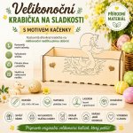 Dřevěná velikonoční krabička na sladkosti zajíček 262 × 160 × 145 mm – Hledejceny.cz