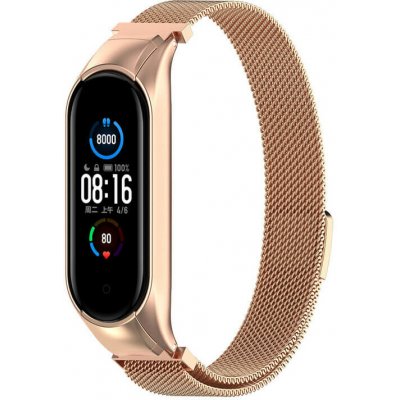 SES Celokovový řemínek pro chytré hodinky Xiaomi Mi Band 7 - růžový 15745 – Sleviste.cz