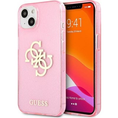 Pouzdro Guess hard silikonové iPhone 13 Mini Glitter 4G Big Logo růžové – Hledejceny.cz