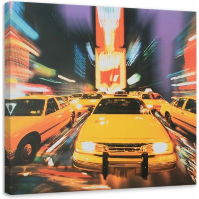 Obraz na plátně New York City Taxi - 40x40 cm – Zboží Mobilmania