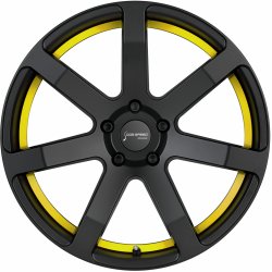 Corspeed Challenge 9x21 5x112 ET30 matt black trim yellow