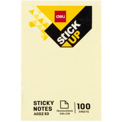 DELI GROUP CO., LTD. Bloček samolepící STICK UP žlutý 76 x 51mm DELI EA00253 – Hledejceny.cz