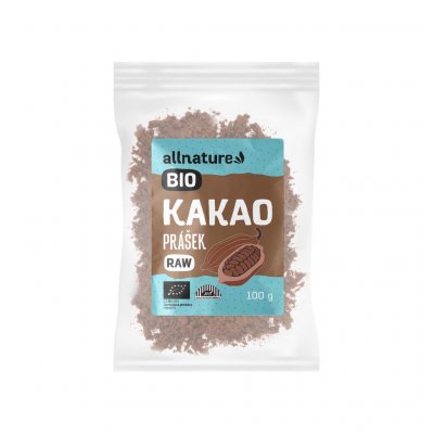 Allnature Kakaový prášek bio raw 100 g