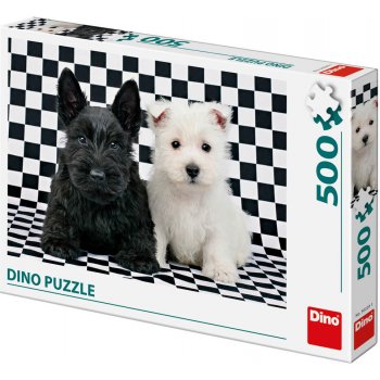 Dino Černé a bílé štěně 500 dílků
