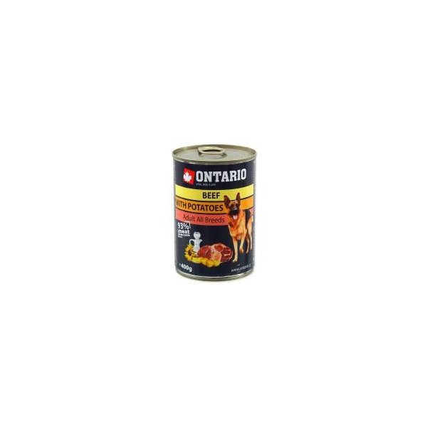 Krmivo pro psa Ontario Beef Potatos Sunflower Oil 24 x 400 g