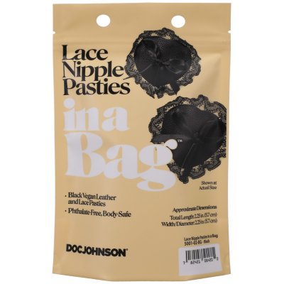 Doc Johnson in a Bag Lace Nipple Pasties Black – Zboží Dáma