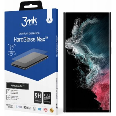 3mk tvrzené sklo HardGlass MAX pro Samsung Galaxy S22 Ultra (SM-S908), černá 5903108452922 – Zboží Živě