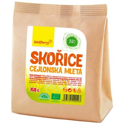Wolfberry Skořice Cejlonská mletá BIO 150 g – Zboží Dáma