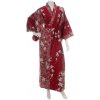 Župan Japonské dámské kimono Yukata Sakura RED dlouhé