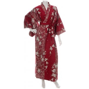 Japonské dámské kimono Yukata Sakura RED dlouhé