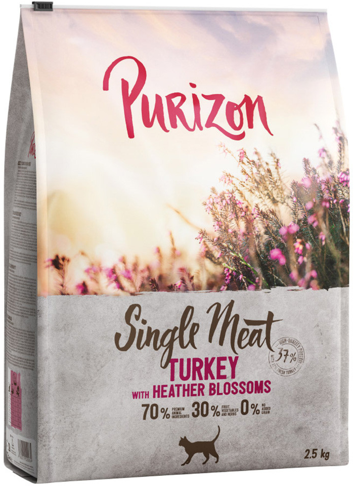 Purizon Single Meat krůtí s květy vřesu 2,5 kg