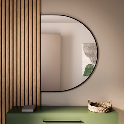 Baltica Design Tiny Border Semi Round 110x55 cm černá 5904107923635 – Hledejceny.cz