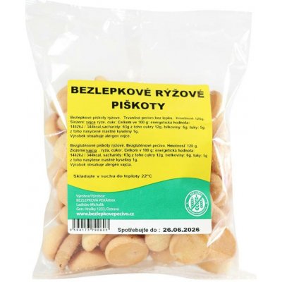 Bezlepková pekárna Ladislav Michalík Piškoty rýžové 120 g – Hledejceny.cz