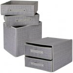 Springos Úložný box se zásuvkami 31x29x22 cm šedý HA3019 – Zboží Mobilmania