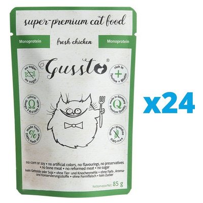 GUSSTO Cat Fresh Chicken 24 x 85 g