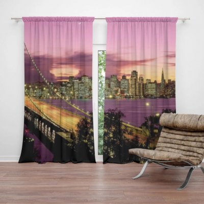 Sablio Závěs Rozsvícený most: 2ks 140x250cm – Hledejceny.cz