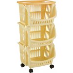 BAMA 10137A TIDY Regál pojízdný, světle hnědy – Zboží Mobilmania