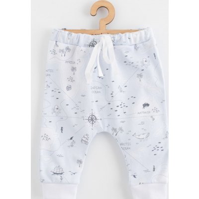 New Baby Dětské bavlněné kalhoty Jogger For Babies ocean – Zboží Mobilmania
