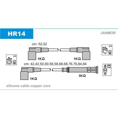 JANMOR Sada kabelů pro zapalování JNM HR14 – Hledejceny.cz