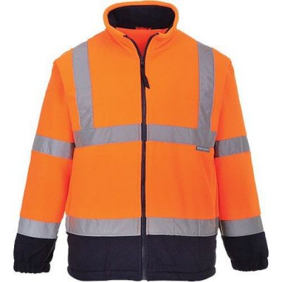 Portwest Reflexní fleecová bunda Hi-Vis oranžová/modrá 86844 – Zboží Mobilmania