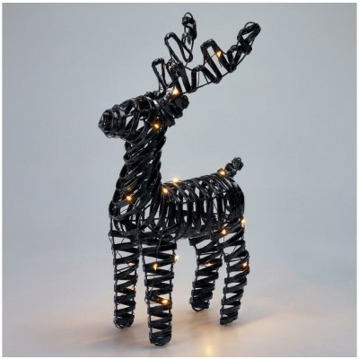 Koopman | LED Vánoční dekorace 30xLED/3xAA 37 cm teplá bílá sob/černá | AMZ141990 – Hledejceny.cz