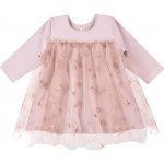 EEVI Dívčí šaty s týlem Ceremony Hvězdičky pudrové – Sleviste.cz