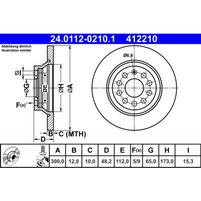 Brzdový kotouč ATE 24.0112-0210.1 | Zboží Auto