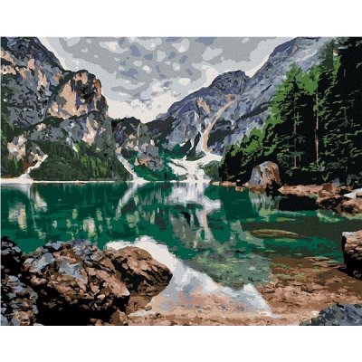 zuty Malování Podle Čísel Jezero V Horách 40 x 50 Cm Plátno – Zboží Dáma