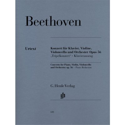 Ludwig van Beethoven Concerto C major [Triple Concerto] op. 56 noty na housle, violoncello, čtyřruční klavír – Zbozi.Blesk.cz