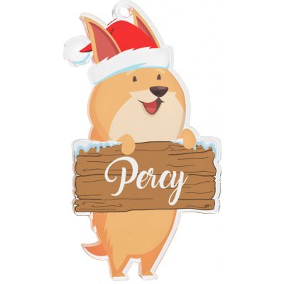 Bauer Decor Akrylátová vánoční ozdoba Welsh Corgi Pembroke s vlastním textem – Hledejceny.cz