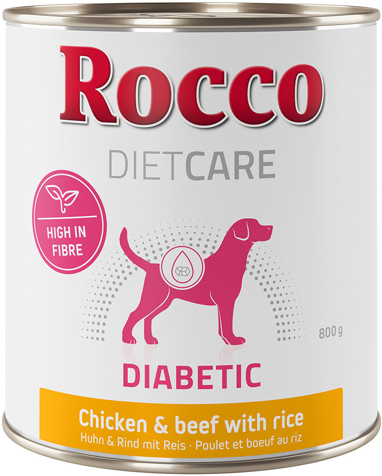 Rocco Diet Care Diabetic kuřecí a hovězí s rýží 6 x 800 g